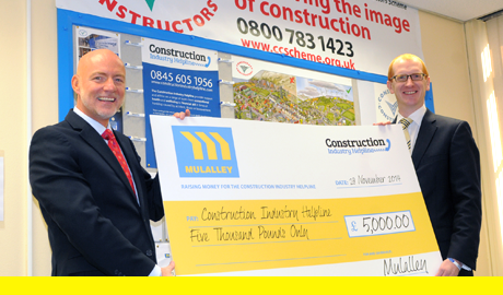 Mulalley is the first construction company to donate to the new Construction Industry Helpline